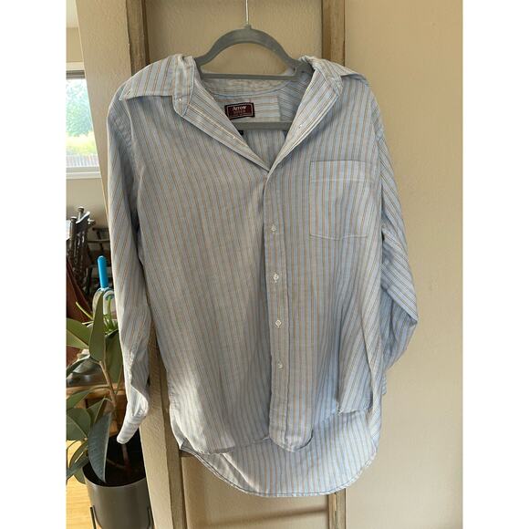 ARROW DOVER Vintage Pintstripe Button down 
Mens Shirt 
Size 16-33 - Picture 1 of 5